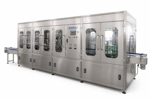 Linear large-bottle water washer filler capper pictured on page 20 of the Allot Tech catalog